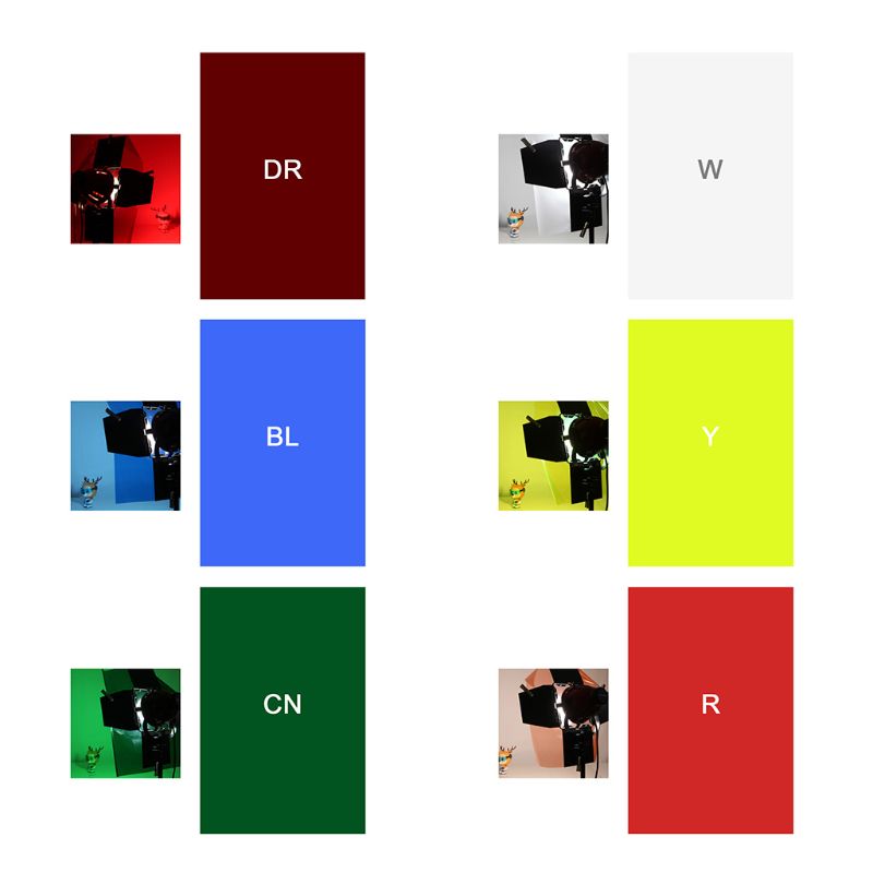 Filtro de papel fotográfico de geles de Color para iluminación de escenario, cabeza roja, luz estroboscópica, linterna de estudio de madera