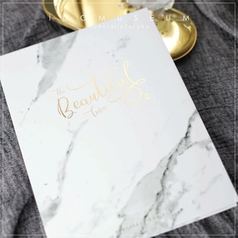 Cartel en este patrón de mármol, libro de firmas de boda, Página interior en blanco, suministros para de boda