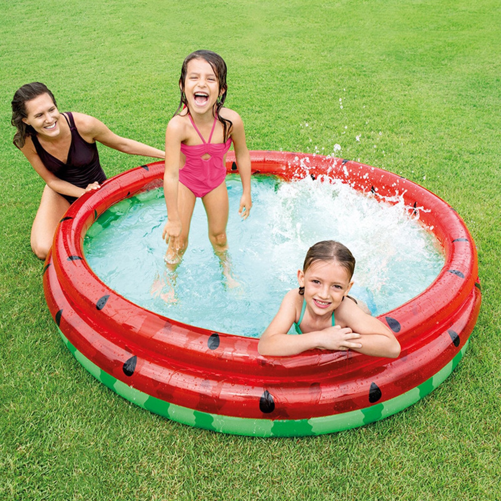 Piscina inflable de sandía para niños y adultos, bañera inflable para patio trasero, plegable para jardín