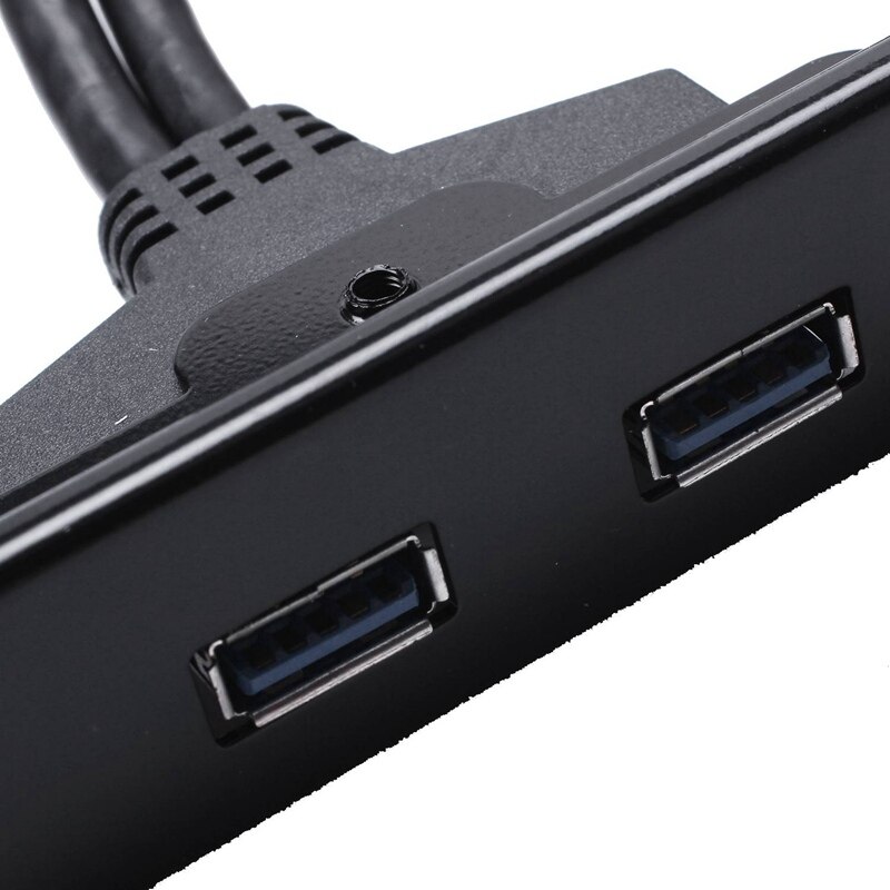 Usb 3.0 frontpaneel hub 2 -poorts uitbreidingssleuf 20- pins naar usb 3.0- beugelkabel voor computer-pc