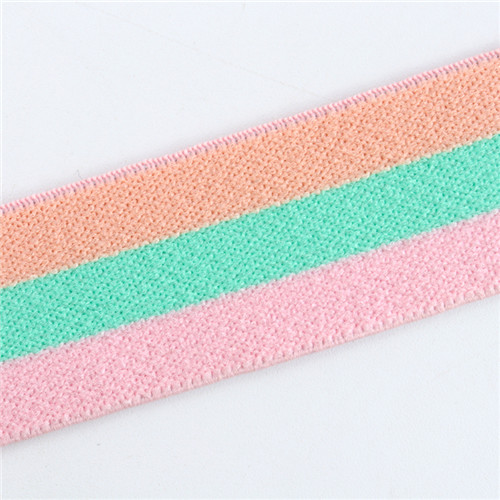 25mm elastische band rooster print patroon rubber band kleding tassen huishoudtextiel naai accessoires doe-het-zelf 1 meter: Roze groene ltpk