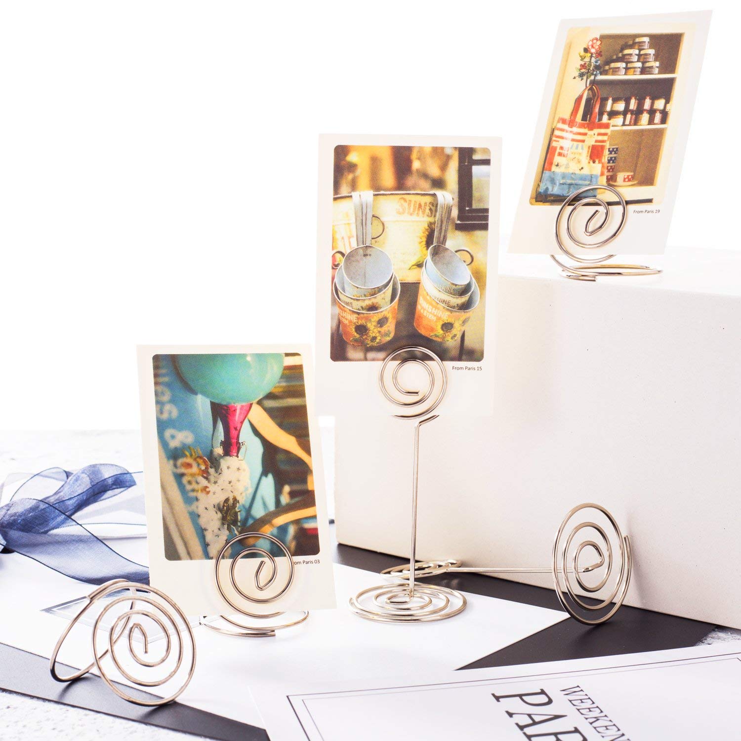 36 stk sølv bord nummer holdere bord kort foto menu navn holder 24 stk stand bord holder og 12 stk ring type