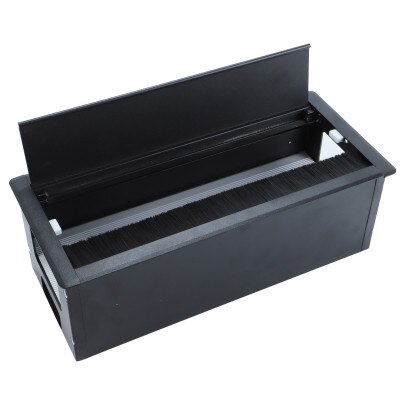 Square Aluminum Buffer Damping Desk Outlet Hole Cover Can Installed Socket Switch Conference Computer Desk Cable Channel Cover: c