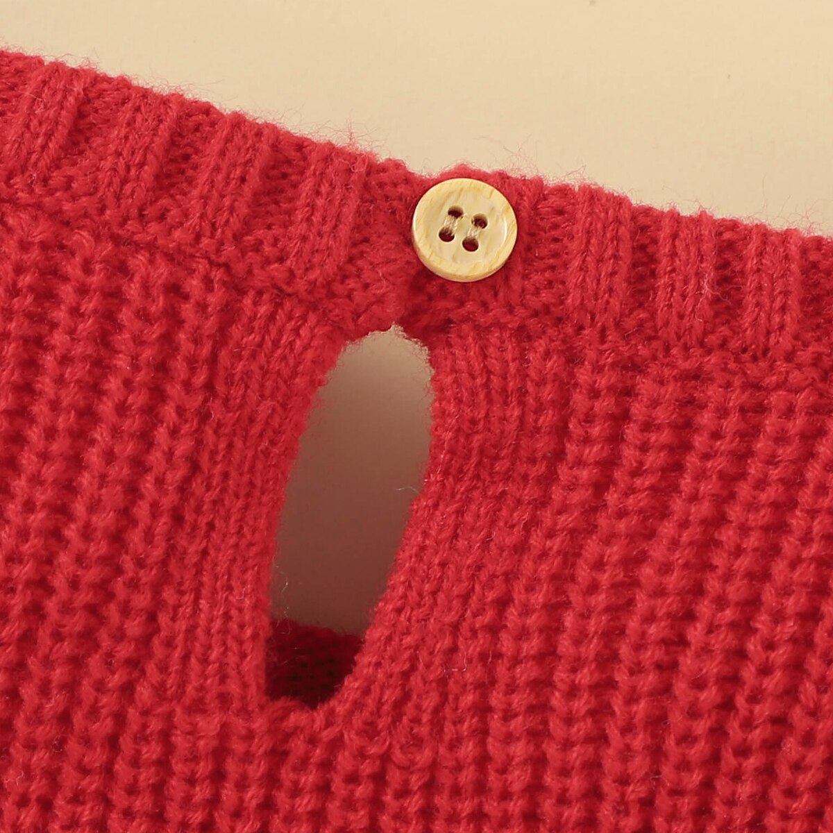 Imcute jesienno-zimowy dzianinowy sweter dziecięcy jednolity kolor okrągły dekolt z długimi rękawami dzianinowy ciepły sweter czerwony