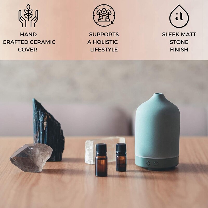 Ceramic Diffusers for Essential Oils Aromatherapy Diffuser for Home and Office - 3 in One Diffuse, Humidify and Ionize