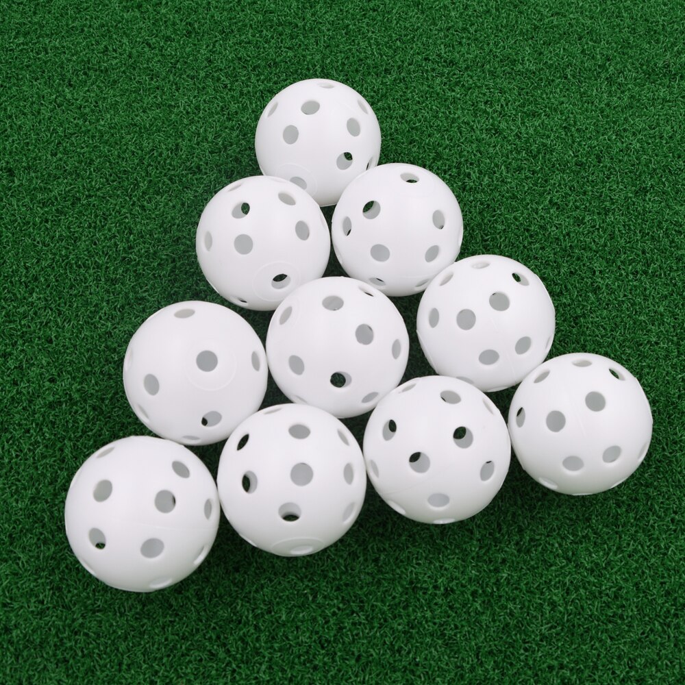 Pallina da golf vuota in plastica da 50 pezzi con sfera da golf vuota pratica accessori per la pratica del golf interno pallina da golf resistente leggera