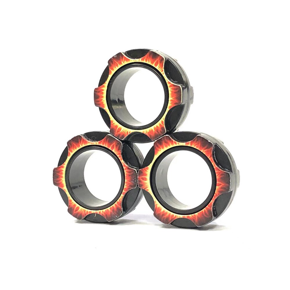 3PCS Magnetische Ringe Zappeln Spielzeug Magnet Ringe Set Figit Spielzeug Fingears Spielzeug Figetget Spielzeug Pack Kühlen Fidgets Packs für Jugendliche: g