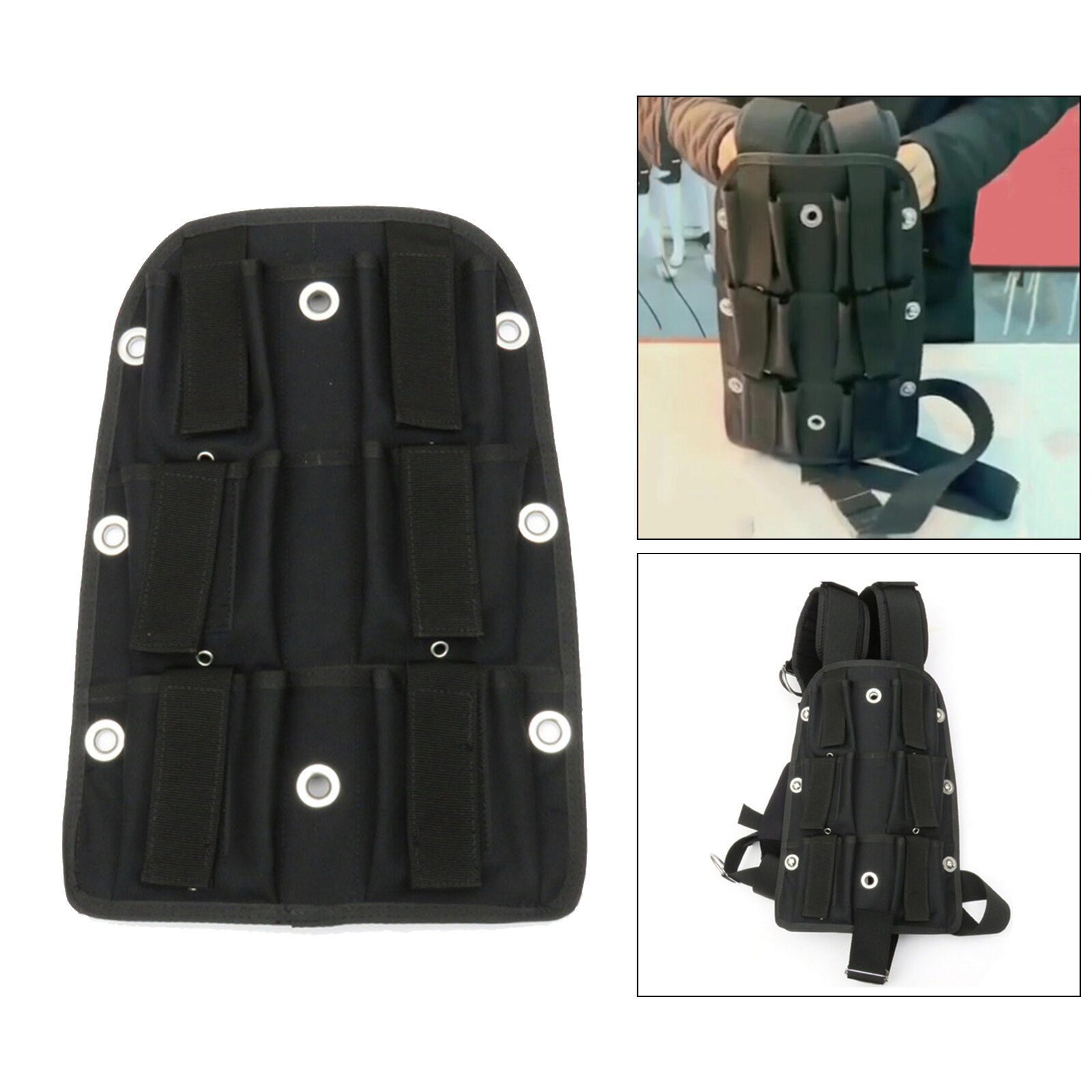 Nylon Duiken Backplate Harnas Gewicht Plaat Droog Pak Houder 13lbs Apparatuur