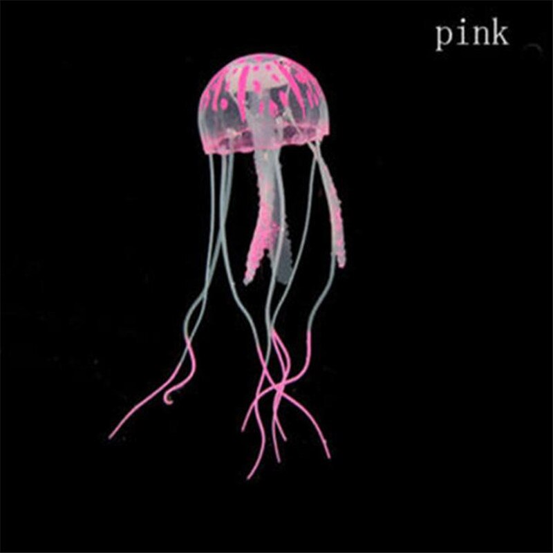 Kleurrijke Kunstmatige Gloeiende Effect Kwallen Aquarium Aquarium Decor Mini Submarine Ornament Decoratie Aquatic Dierbenodigdheden: Roze