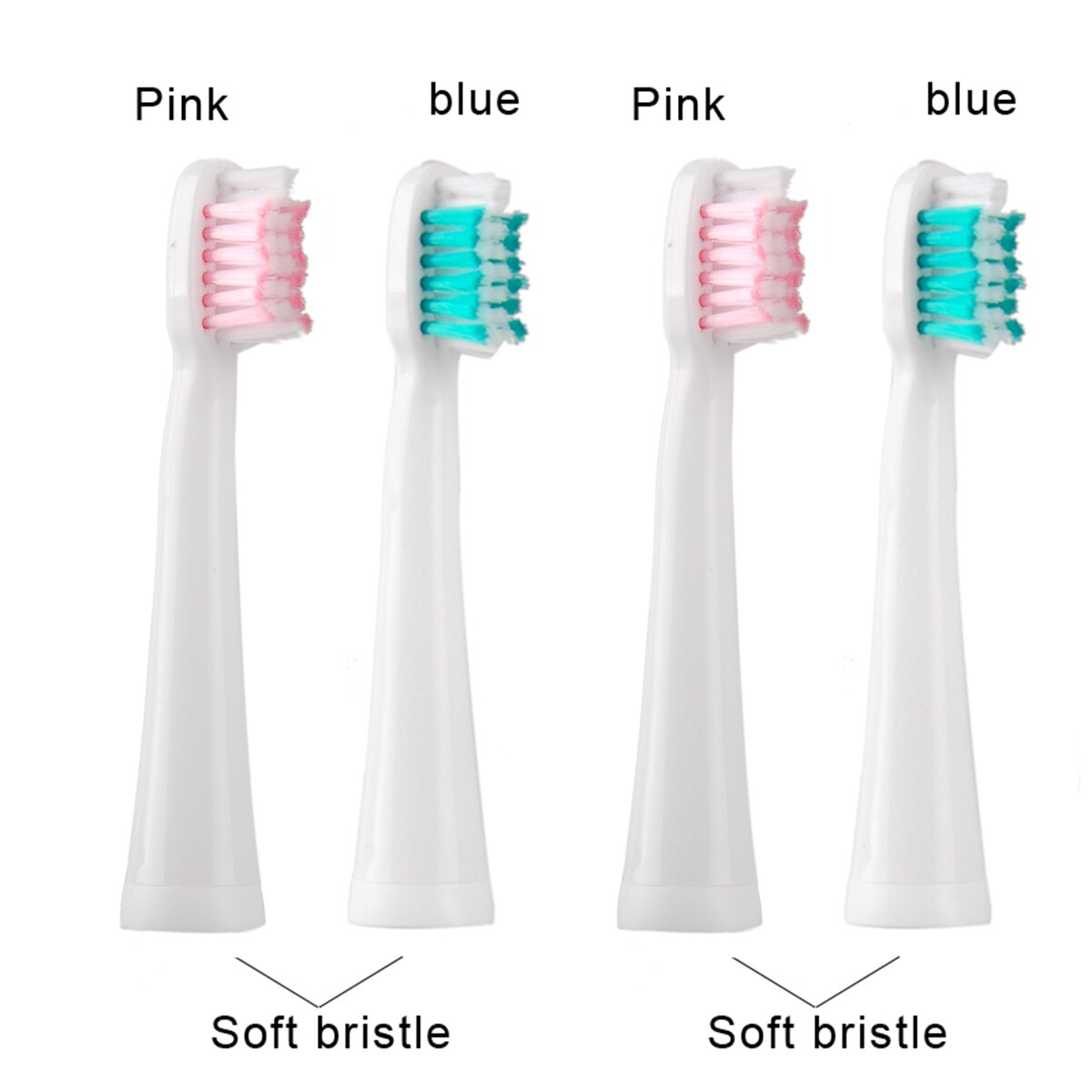 4 stk / sæt udskiftning af tandbørstehoved elektrisk tandbørstehoved til  a39 a39 plus  sn901 sn902 u1 a1 bløde børstehår: Bløde børster 4 stk