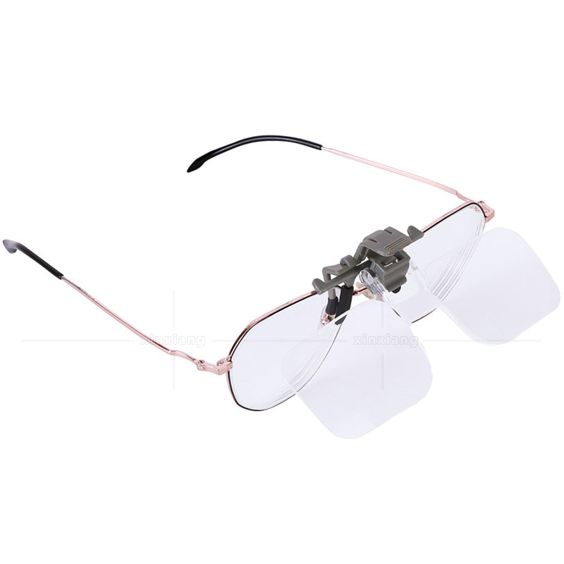 2x Loupe Loupes avec Clip Pour Clip Sur Flip Up Lunettes Grossissement Loupe, Clip Sur Lunettes Loupe