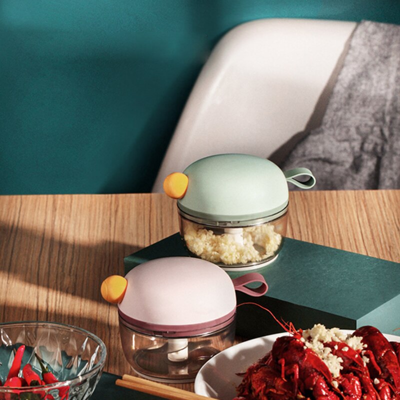 Picadora de verduras prensadas para el hogar, picadora Manual de pasta de ajo, picadora, artefacto de ajo picado, bonito pájaro, PC
