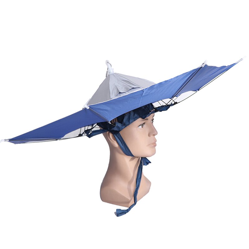 Opvouwbare Hoofd Paraplu Hoed Regenkleding Vissen Hoed Hoofddeksels Paraplu Voor Vissen Wandelen Strand Cap Hoofd Hoeden Outdoor Apparatuur: SV