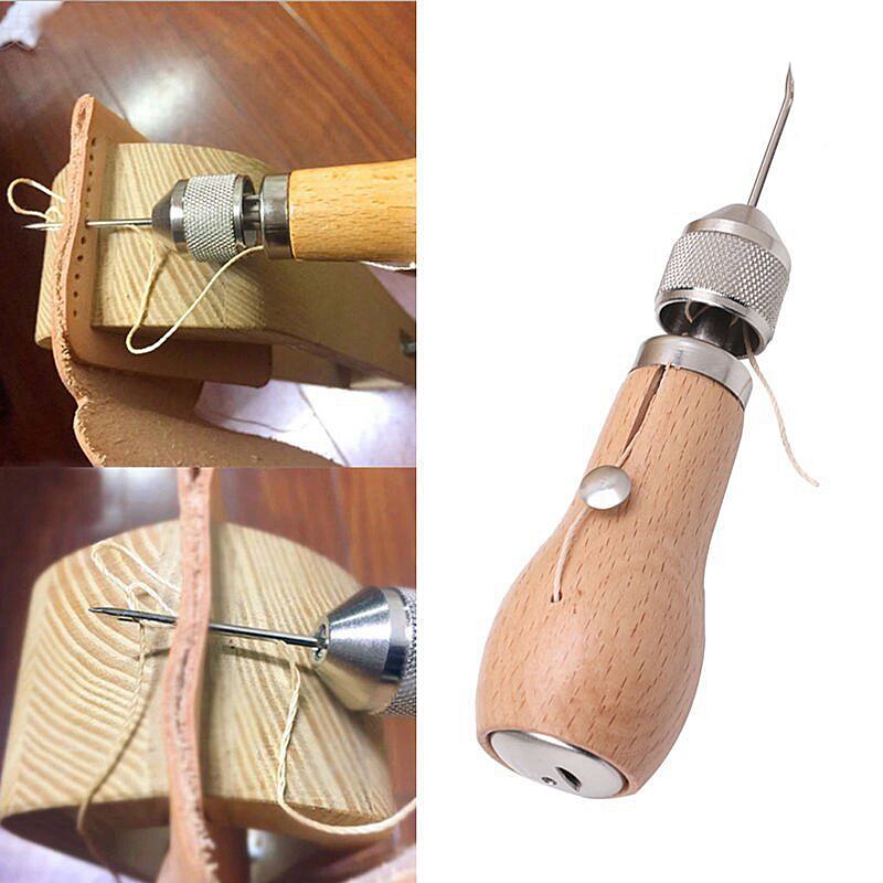 1Set Leather Hand Sewing Machine Stitching Stitcher Waxed Thread Craft Edge Stitching Belt Strips Shoemaker Tool 2019NEW