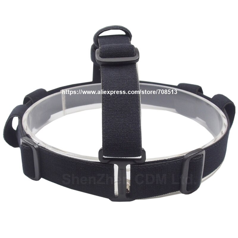 Verstelbare Elastische Nylon Head Strap Voor Zaklamp-Zwart (1 Pc)