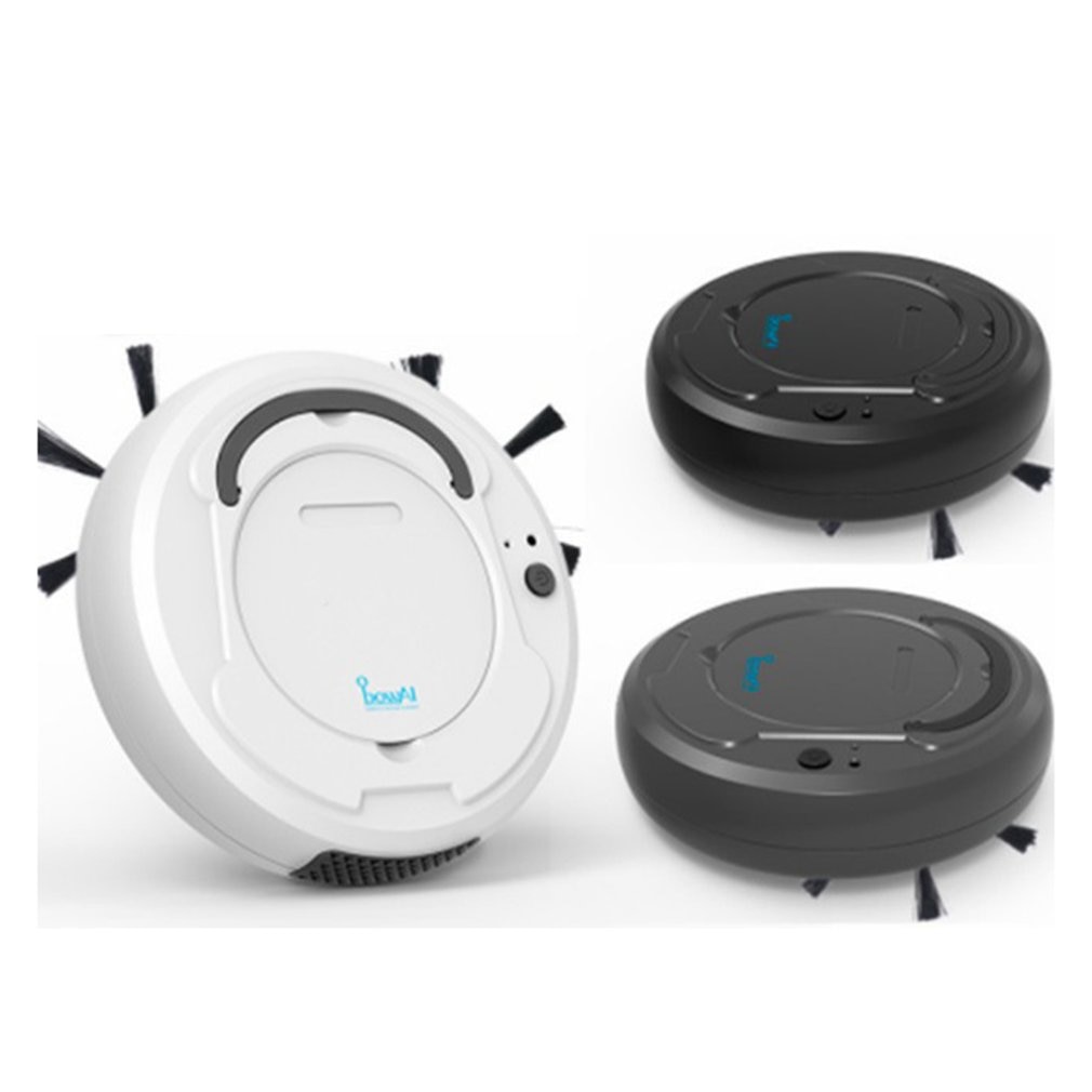 Robot Aspirateur Balai Rechargeable 3 En 1 - Balayage, Aspiration, Nettoyage Pour Sols Durs, Faible Bruit, Compact