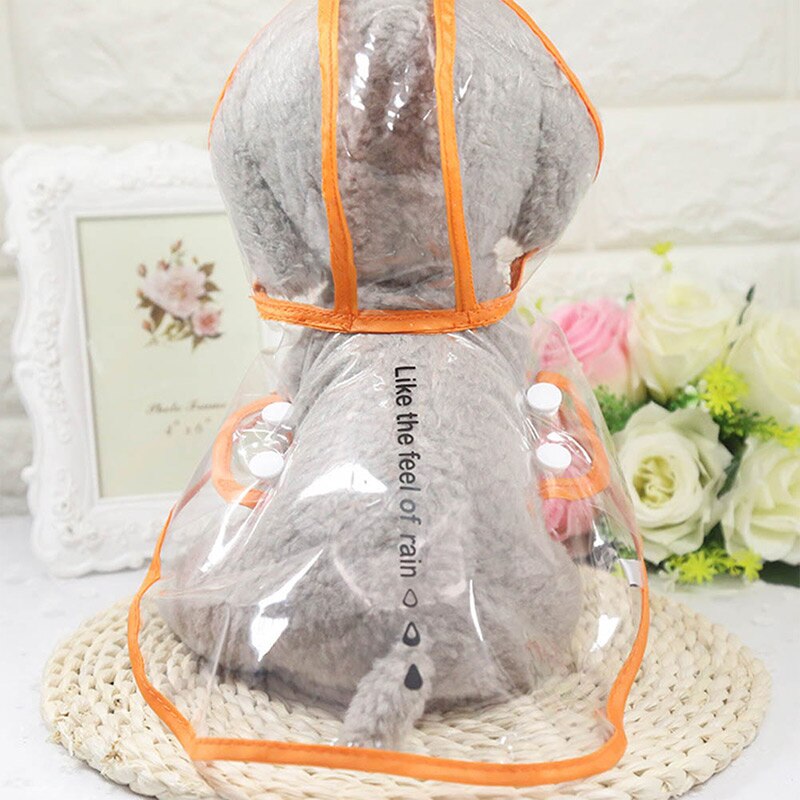 Regen Jas Voor Honden Jassen Regen Transparante Hond Regenjassen Jumpsuit Waterdichte Regenjas Voor Honden Huisdieren Kleding Waterdicht XS-XXL: Orange / L