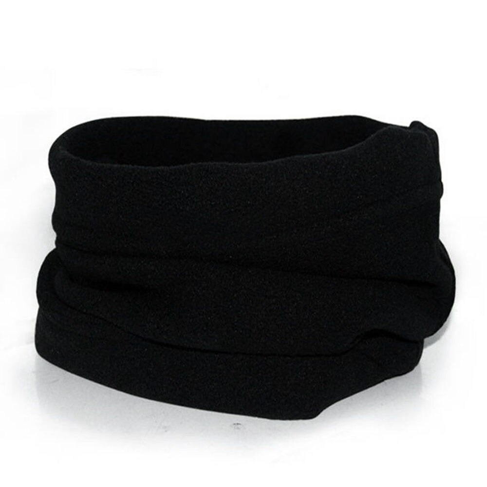 Bufanda de cuello tipo pasamontañas para hombre y mujer, pasamontañas de esquí, calentador de cuello para invierno, gorro, ligero y transpirable, para motocicleta: Negro