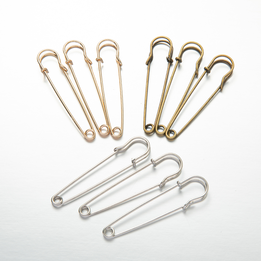20Pcs Large Bright Metal Safety Pins Blankets Crafts Skirts Kilts Brooch Fasteners Jewellery Classic Accessories DIY Supplies