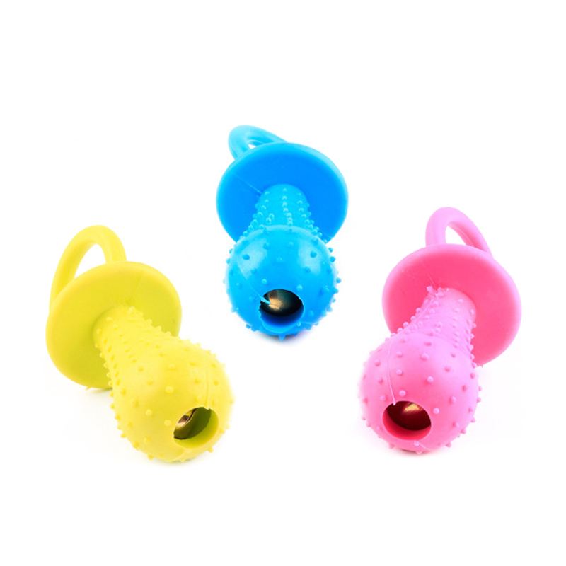 1pc Rubber Toy For Small Dog Pacifier Chew Toys Resistance To Bite Pet Teeth Cleaning Training Supply: Default Title