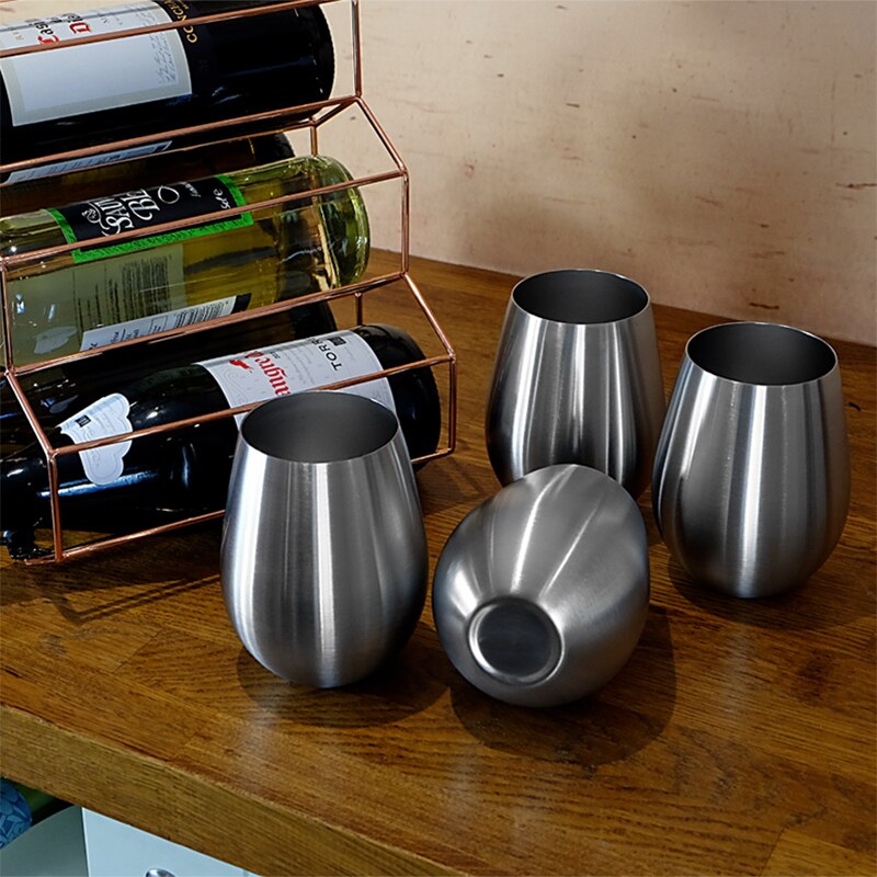 Yesland Stainless Steel Unbreakable Wine Glasses- 18 Ounce/500 - View #9