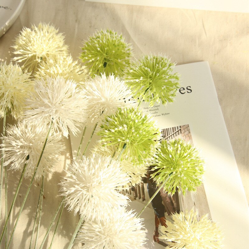 72cm konstgjorda blommor pompom maskros lök boll växter gren dekor blomma hem trädgård hotell gör det själv bröllop blomma väggmaterial