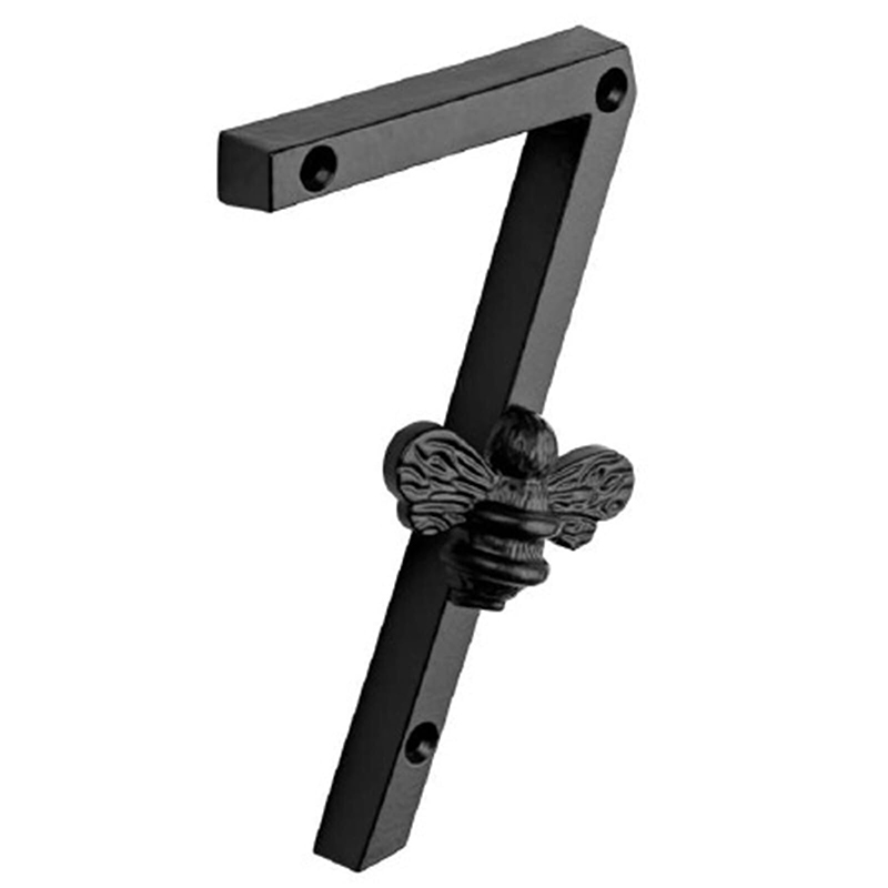 Metal alfabet dørnummer vintage 3d bikube nummerskilt væg støbejern dekorativ dørpanel numre håndværk 0-9
