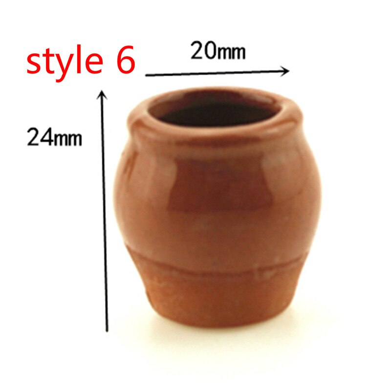 Handgemaakte Poppenhuis Miniatuur Vintage porselein bloempot vaas jar 1:12 schaal: style 6