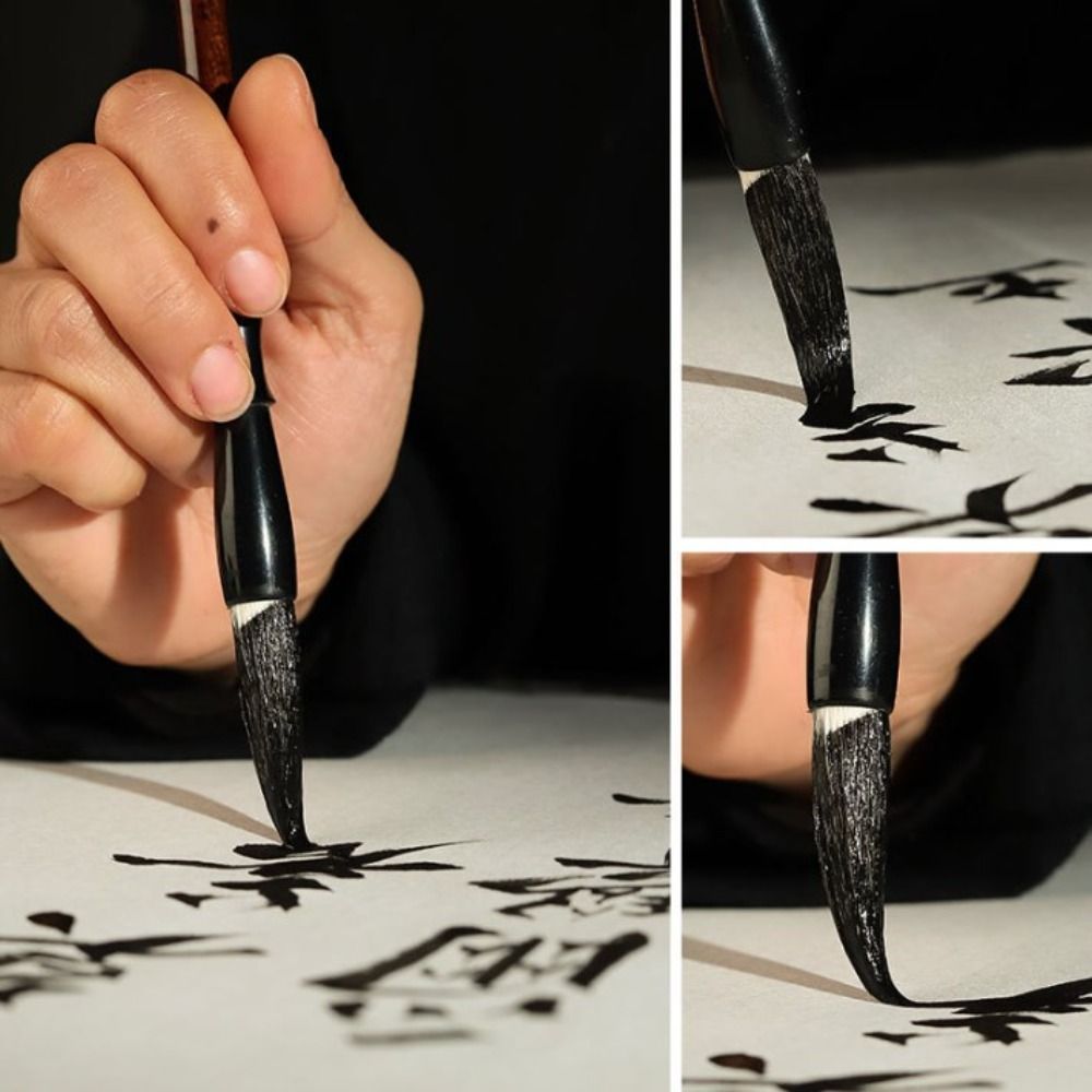 Pinceau de calligraphie chinoise traditionnelle, pinceau d'écriture, peinture à l'huile, pinceau d'art haut de gamme, cheveux de loup, écritures d'interconnexion à l'huile
