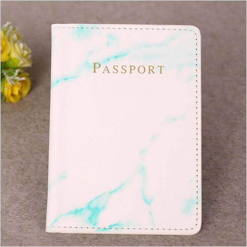 Mode Reizen Vintage Zaken Passport Covers Holder Multi-Functie Id Bank Card Pu Leather Wallet Case Travel Accessoires: sky blue