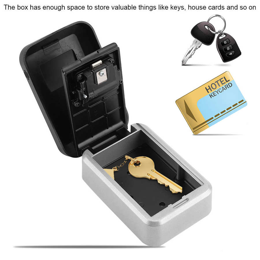 Password Lock Solid Compact Outdoor Wall Mounted Safe Security Keys Storage Box Holder Combination Lock