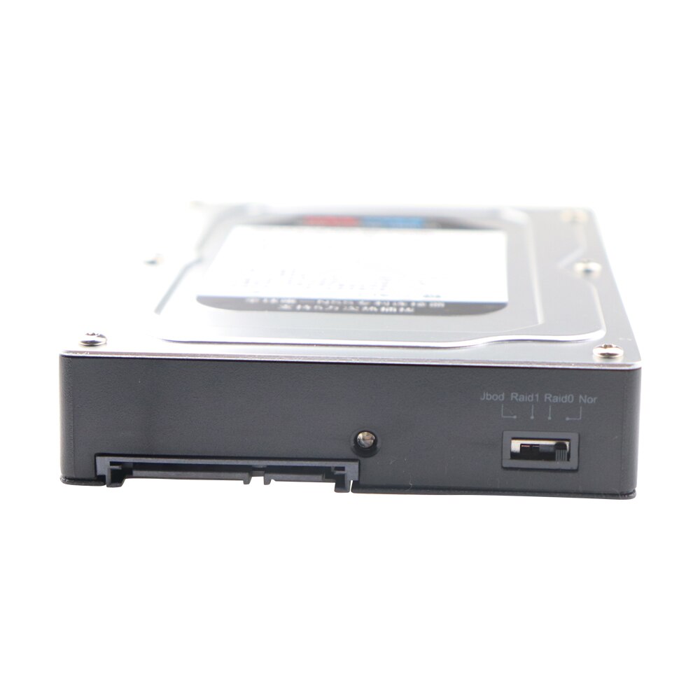 Carcasa adaptadora de disco duro SATA de 2,5 a 3,5 pulgadas, sin herramientas, compatible con SATA III, RAID 0, RAID 1, JBOD, Nord