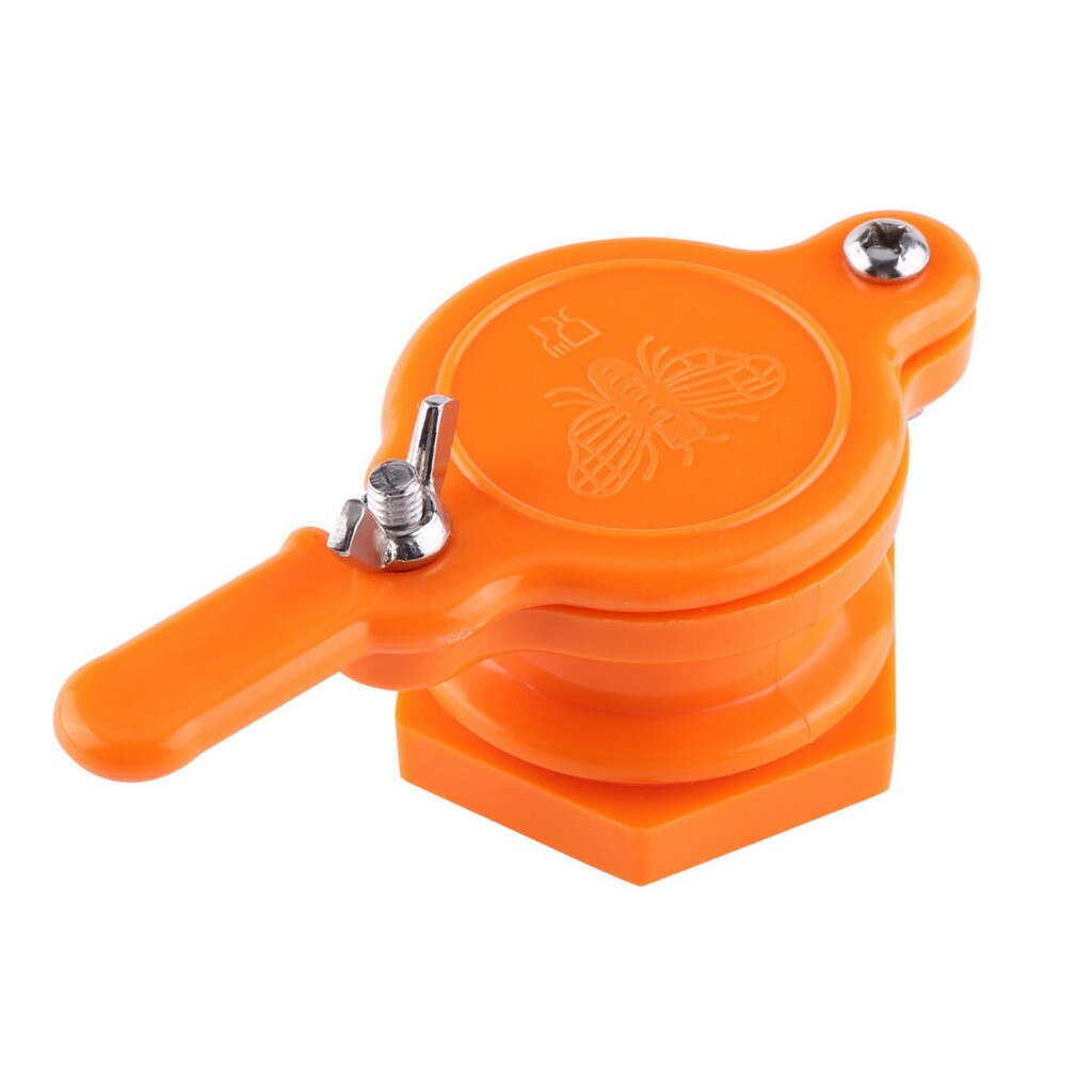 Fast Plastic Honey Gate-Valve Honey Extractor Flow Port Gardening Bee Honey Tap Special Outflow Beekeeping Tools: Orange 