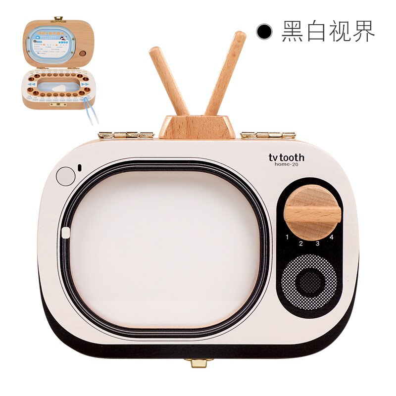 Children Deciduous Teeth Anniversary Box GIRL'S Replace Teeth Collection Box Wooden Deciduous Teeth Box Boy TV Save Anniversary