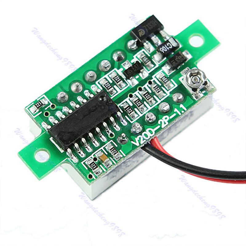 1 pc dc 2.5-30v volt spændingsmåler led display digital voltmeter selvdrevet mini whosale &