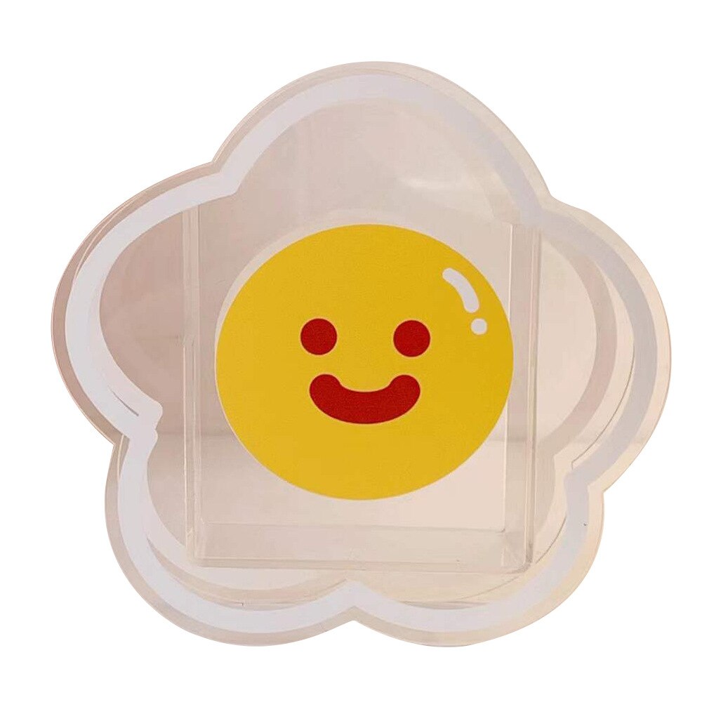 Organizador Kawaii para bolígrafos, caja de almacenamiento bonita, creativa, de acrílico, para decoración de escritorio, transparente, para estudiantes