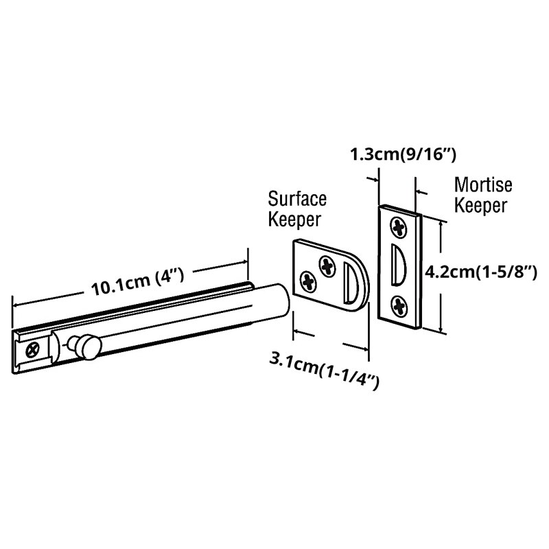 Brass Door Latch Lock Schuifslot Security Sliding Lock Flush Slide Bolt Gate Hook Loquet Porte Coulissante Targette Verrou