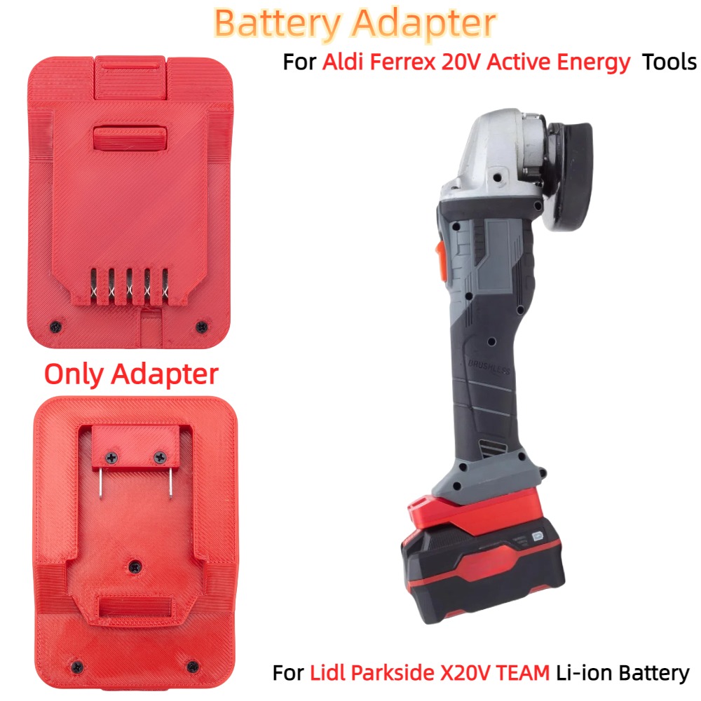 Accesorio convertidor adaptador de batería para Lidl Parkside X20V TEAM batería de iones de litio a Aldi Ferrex 20V herramientas eléctricas de energía activa