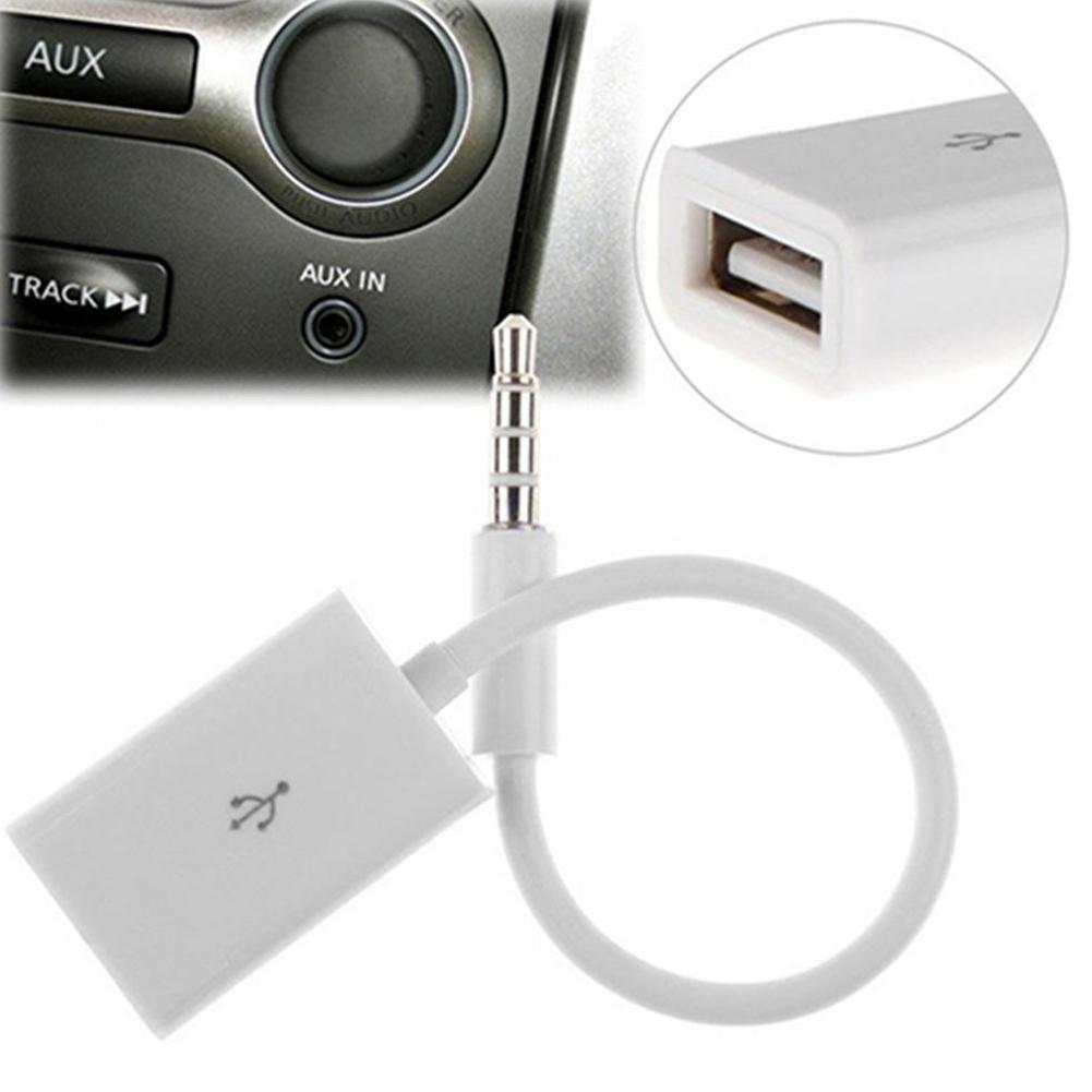 Jack 3.5 aux lydplugg til usb konverter usb kabel ledning disk u telefon stasjon  mp3 for biltilbehør flash adapter usb høyttaler