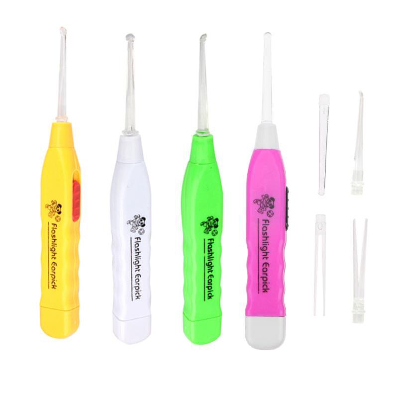 Herramientas de limpieza de orejas, linterna LED, removedor de luz de cera para los oídos, limpiador de la salud, Kit de cuidado de la oreja, extracción sencilla de cera de los oídos