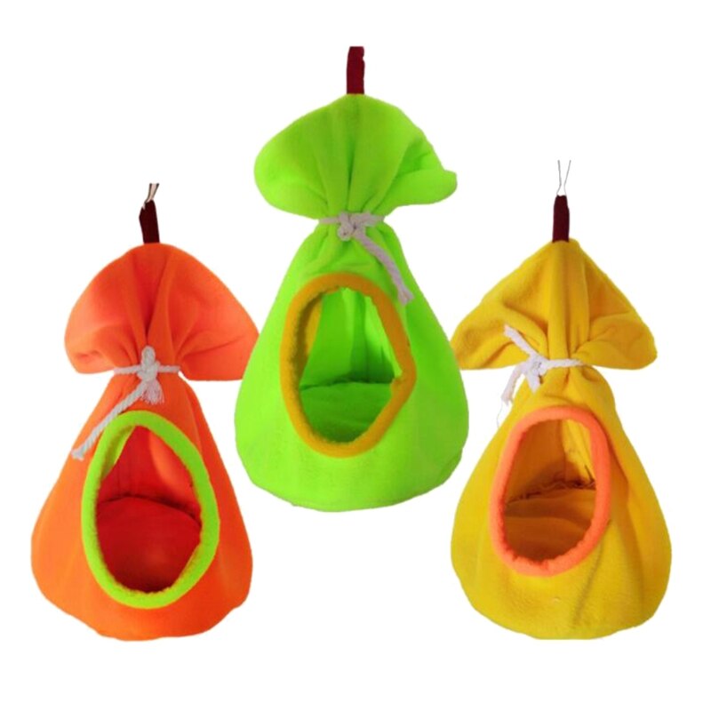 Bird Nest Hanging Hammock Bed Winter Warm House Cage Hideout to Sleep Play and Rest for Small Parrot Hamster Sugar Glider