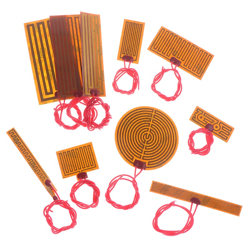 5/12/24V Pi Verwarming Film Plaat Polyimide Elektrische Verwarmde Panel Pad Mat Lijm Verkoop