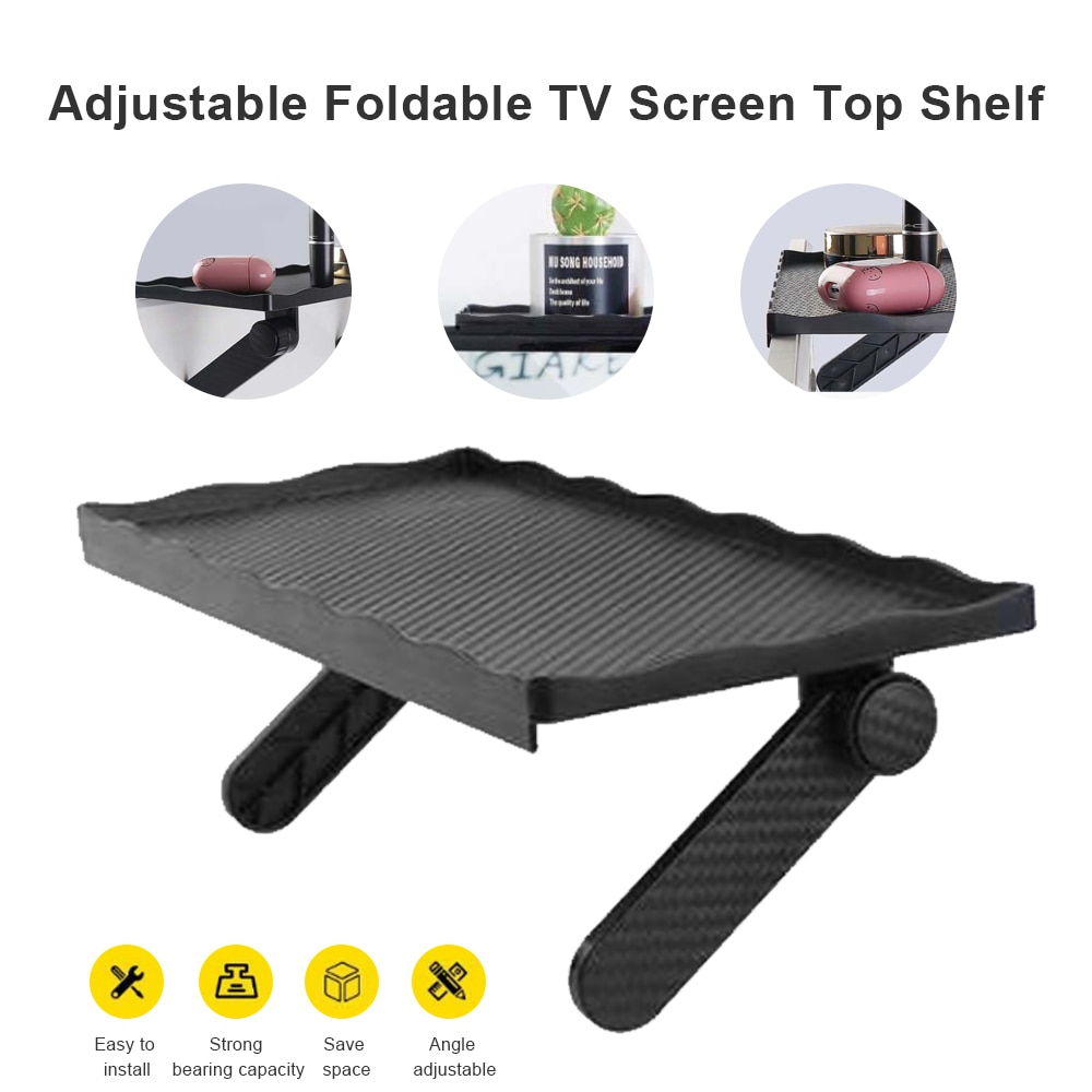 Verstelbare tv-scherm bovenste plank display rek organizer opbergrek houder voor computer desktop standaard monitor houder thuis opslag