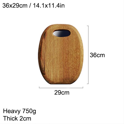 Cutting Board, Serving Board with Handles, Charcuterie Platter for Kitchen,Wood Rectangle Board for Pizza,Bread,Vegetables,Fruit: 36x29cm