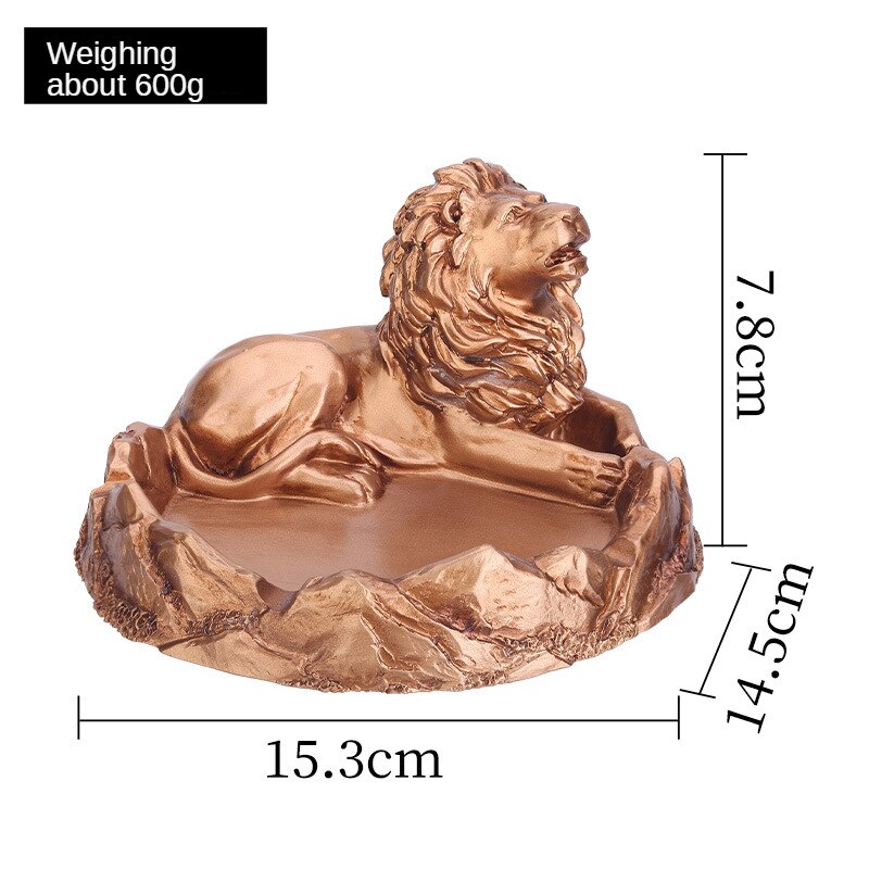 Europese Stijl Retro Creatieve Lade Dragon Elanden Leeuw Asbak Hars Ash Tray Woonkamer Home Office Decoratie Ornamenten