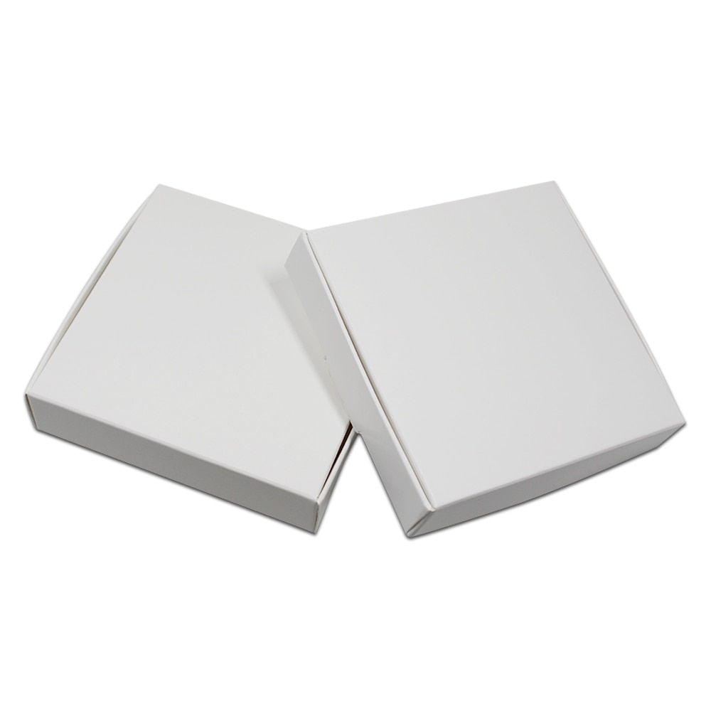 30Pcs White Kraft Paper Packaging Box Paperboard Wedding Party Small Packing Boxes Craft Paper DIY Handmade Soap Pack Box