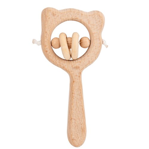 Holz Rassel Baby Spielzeug 0 6 12 13 24 Monate freundlicher Neugeborenen Pädagogisches Spielzeug Von 0 Entwicklungs Hand Griff rasseln Für freundlicher: LTMC020-4