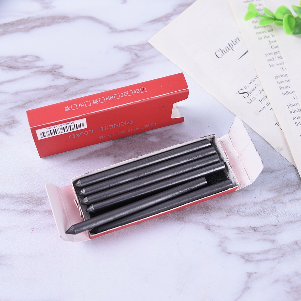 6 Pcs/box 5.6mm Charcoal / Graphite Pencil Lead Sketch Drawing Artist Mechanical Pencil Lead