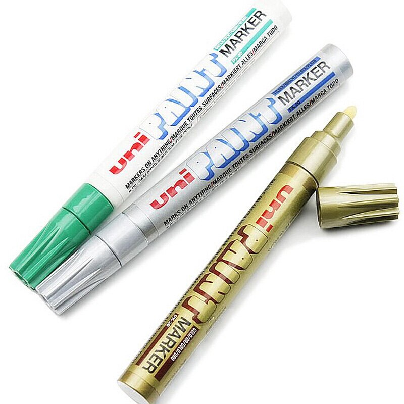 1pcs Japan UNI Mitsubishi PX-20 Paint Pen Industrial Pen Single Touch Up Round Head Marker Pen Signature Paint Marker