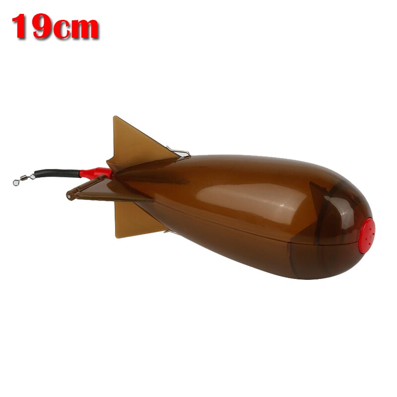 Carp Fishing Feeder Nesting Bait Feeder Cage Float Thrower Floating Bait Container Fishing Tool Particle Container: 19cm Brown